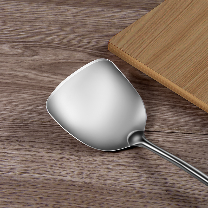 304 stainless steel spatula household rosewood kitchenware soup spoon slotted spoon anti-slip high temperature resistant kitchen wok spatula