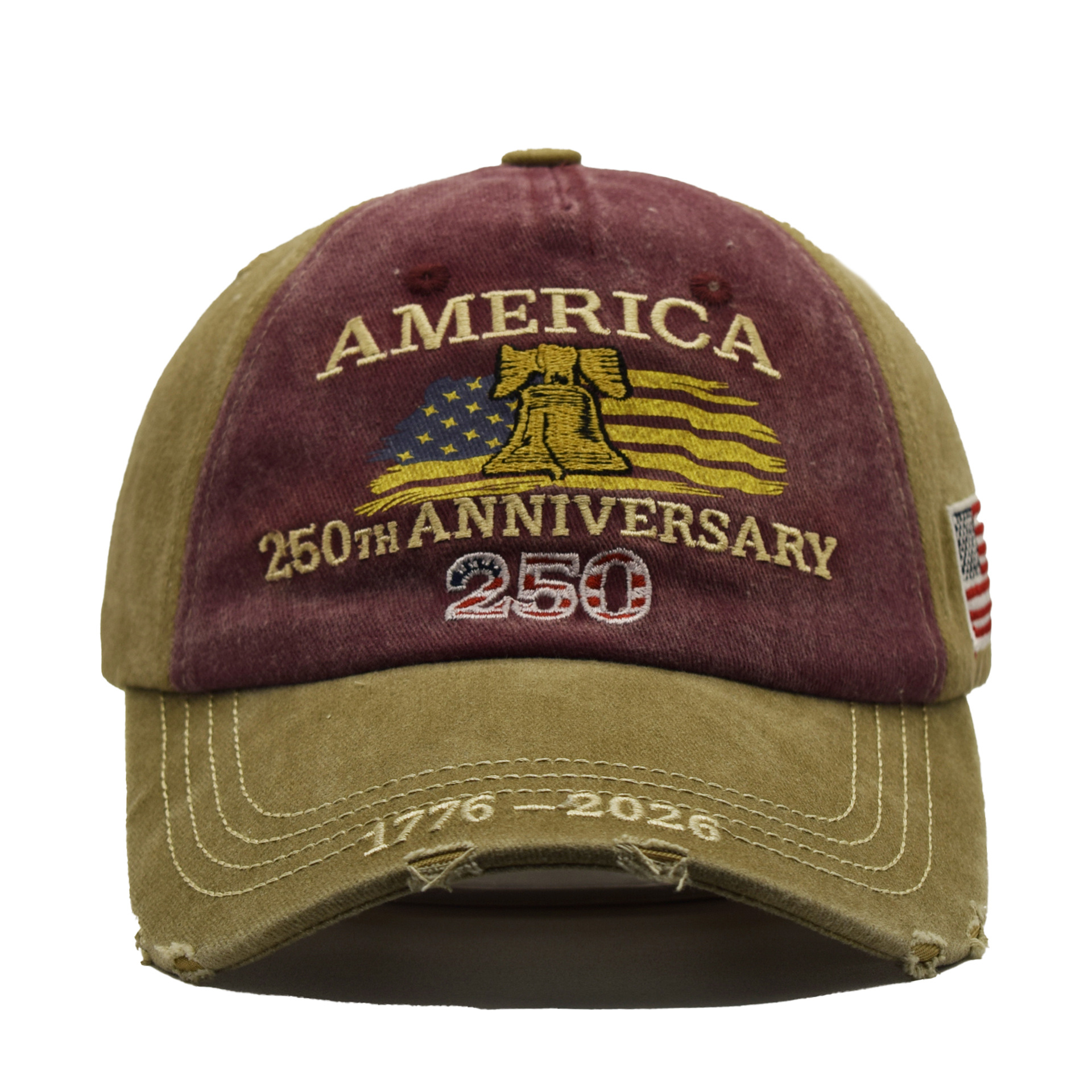 Embroidered US 250th Anniversary Cap Sun-Protective Baseball Cap