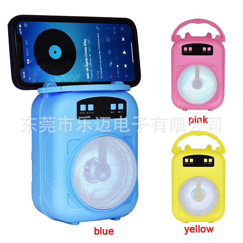New 3-inch Outdoor Portable Handle Blue Plastic Bluetooth Speaker Wireless eBay Exclusive Subwoofer Card