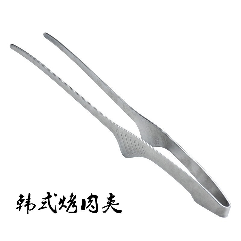 Barbecue tongs 304 stainless steel barbecue tongs grilling tongs food tongs public tongs barbecue grill shop tool
