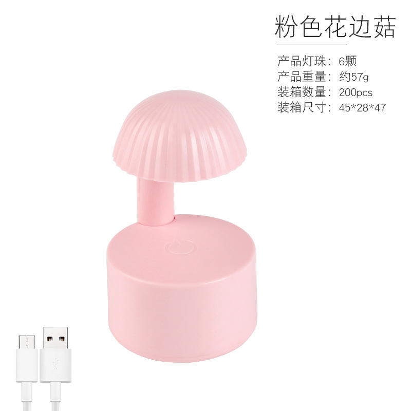 MINI-CA19F 粉色花边菇/单指美甲灯