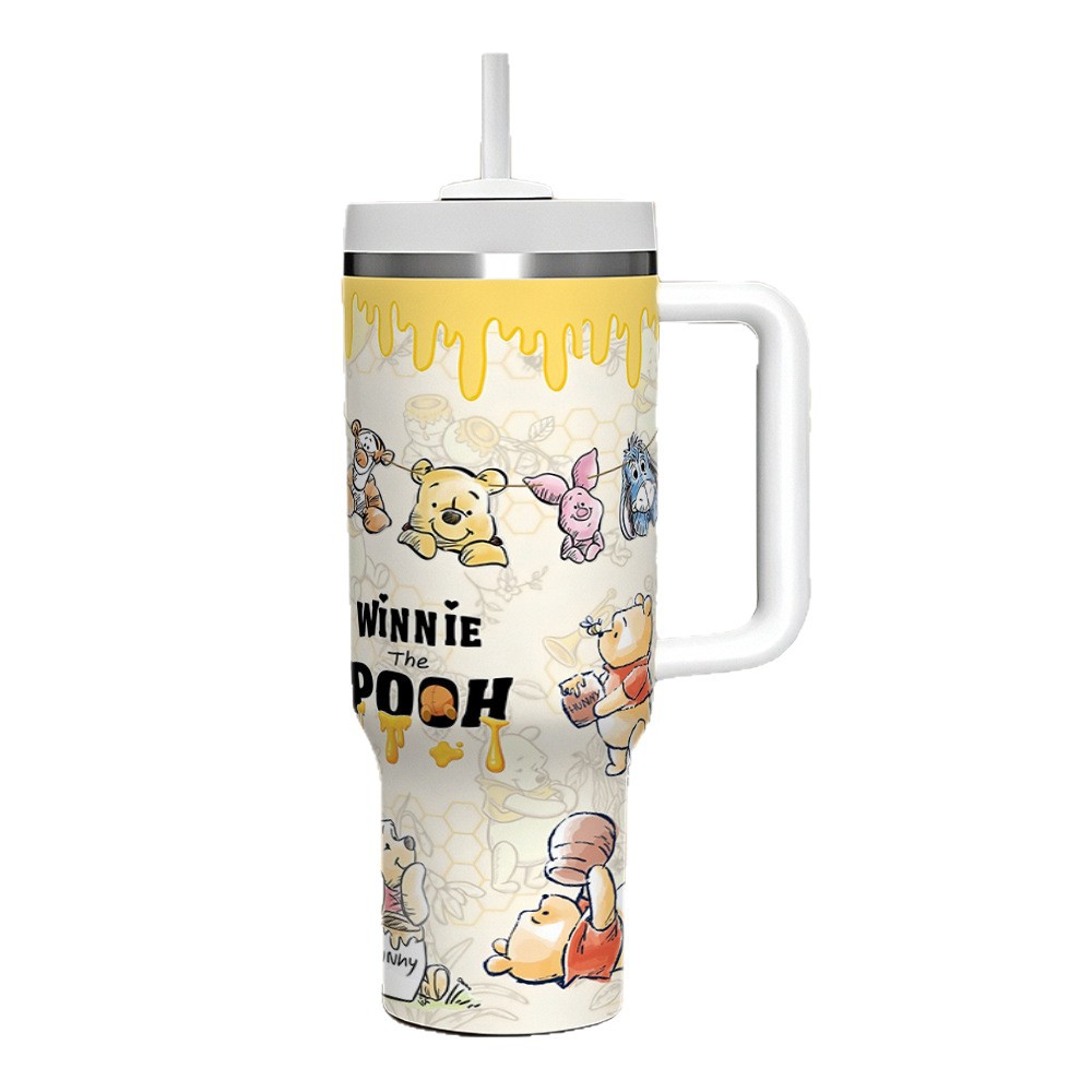 New printed bear 40oz second generation handle car cup thermal Winnie large capacity ice霸 cup 3D printing