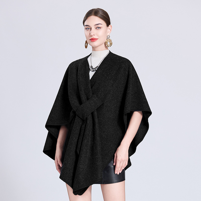Live Autumn Winter Loose Scarf Shawl Outer Wear Cape Cape Shawl Women 0961#