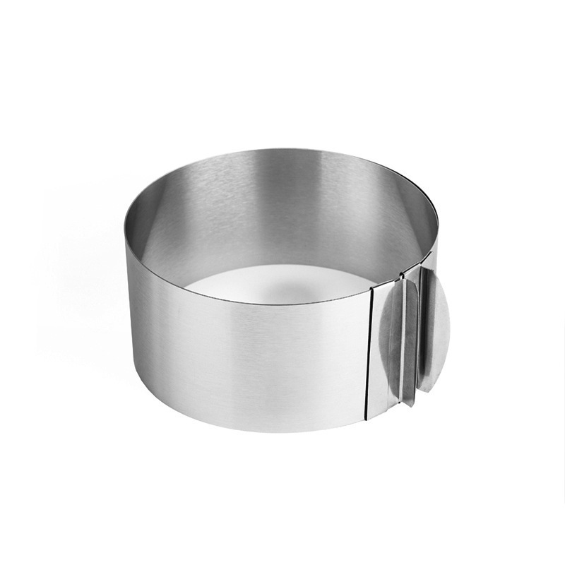 Stainless Steel Cake Mold Adjustable Mousse Ring Telescopic 6-12 Inch Double Scale Round Cake Mold