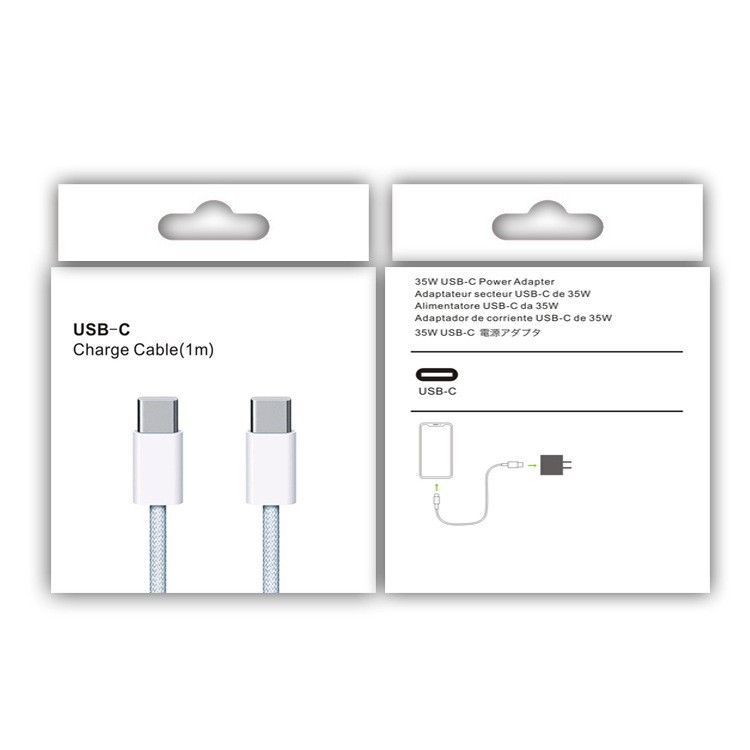 For iPhone15ProMax fast charging braided data cable dual Type-c cable Apple 35W charger PD