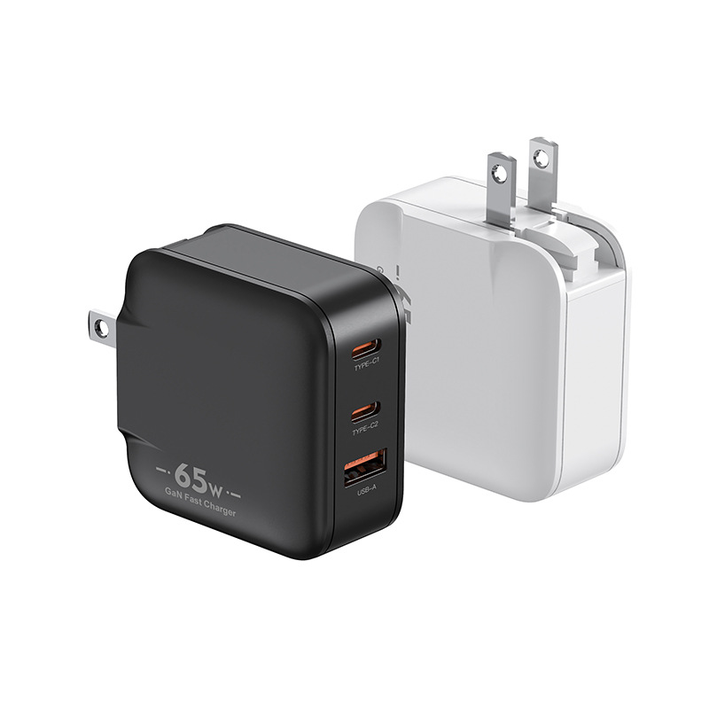 Multi-USB Port Square Type-C 65W GaN Charger for Huawei Apple Samsung Phones