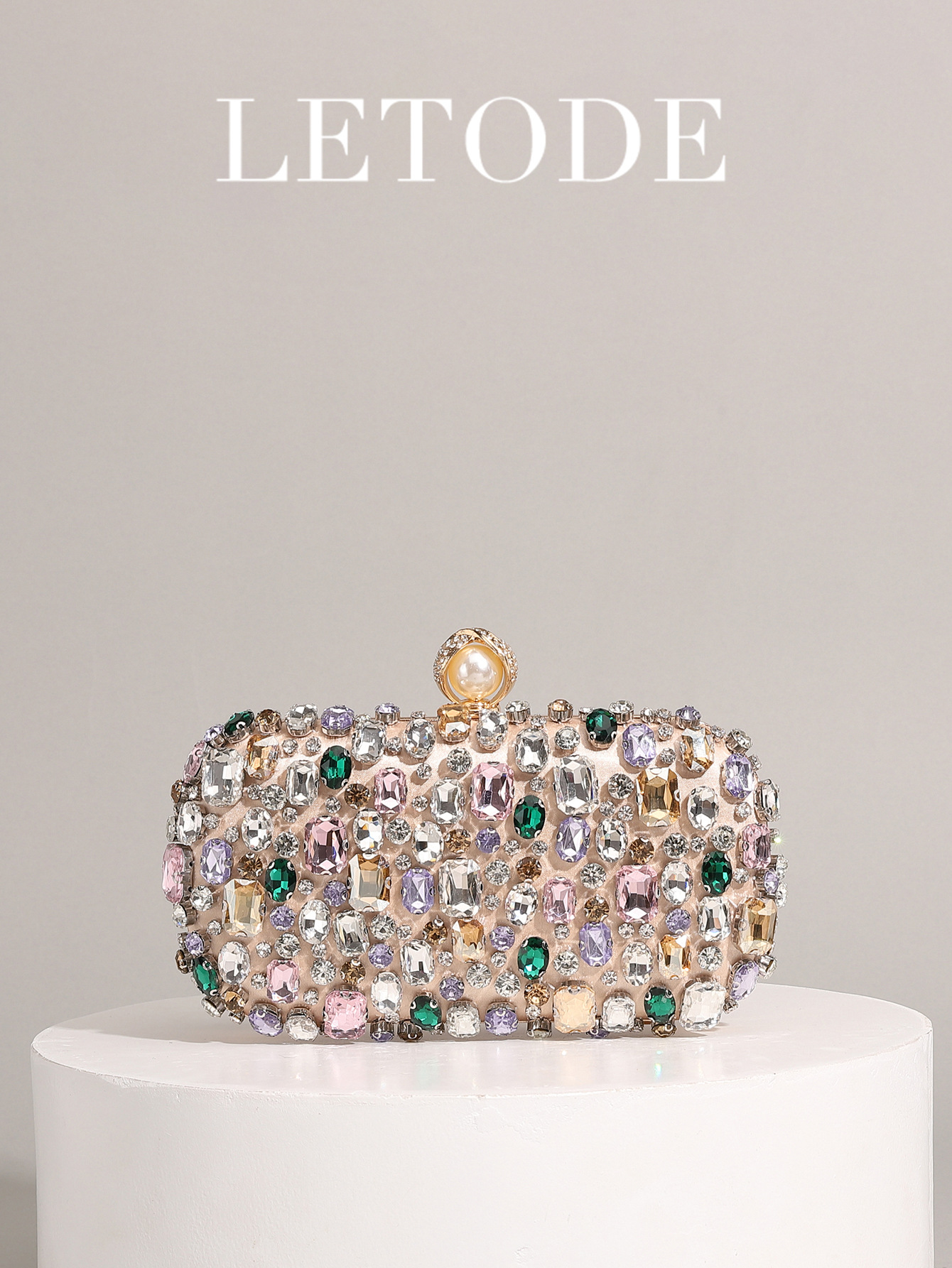 Colorful Evening Bag Banquet Clutch Bag Women's Dress Evening Dress Bag Rhinestone Party Bag