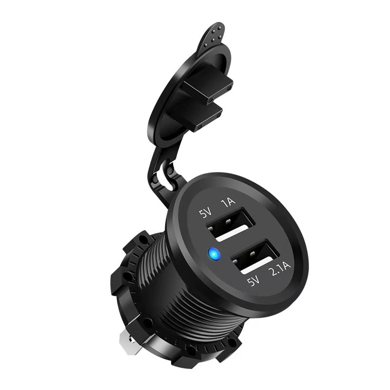 Custom Modified Car Charger Fast Charge Plug Motorcycle Car Charging Port Retrofit 12-24V Car Cigarette Lighter Head