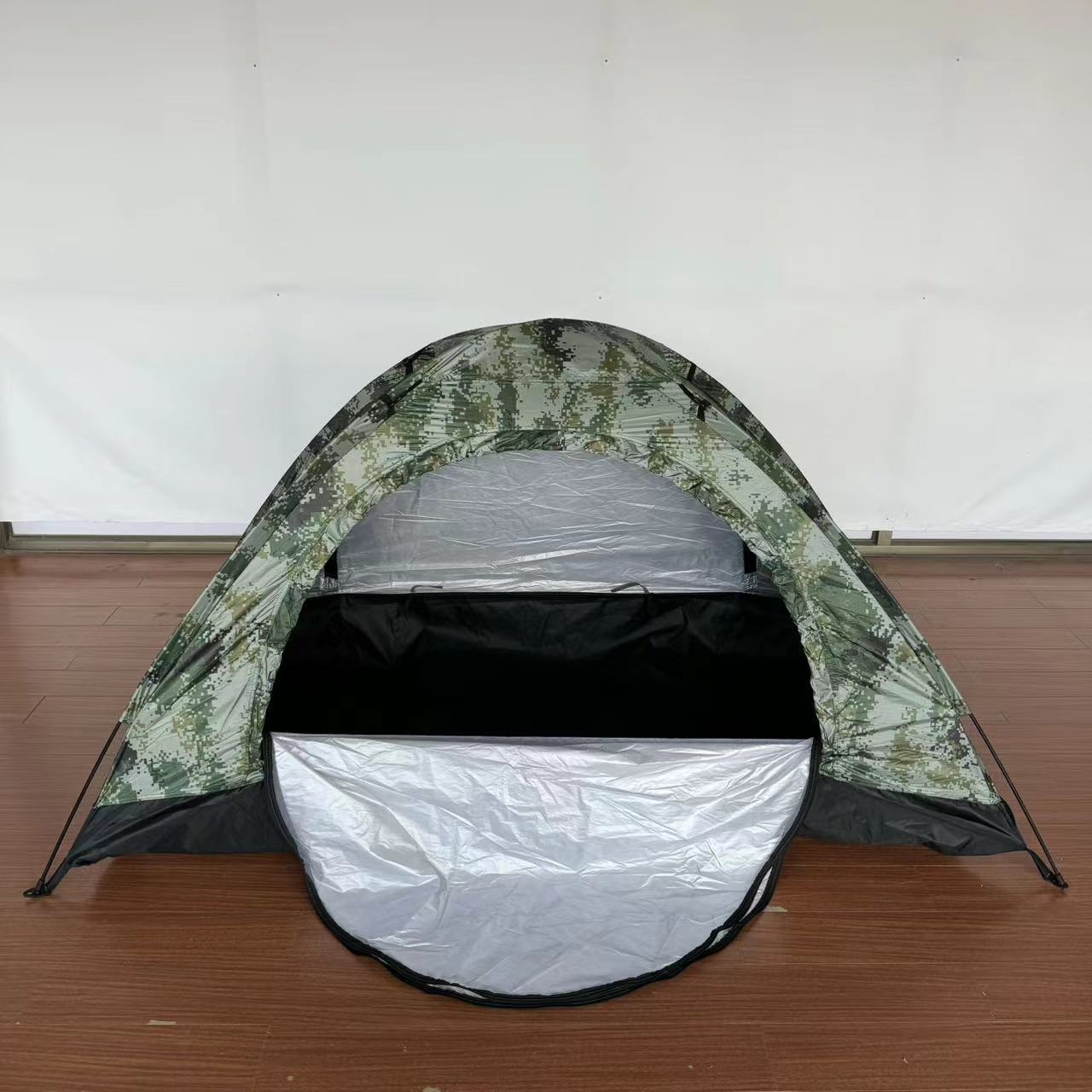 Outdoor tent, automatic portable camping beach tent, double-layer folding quick-open no-setup tent