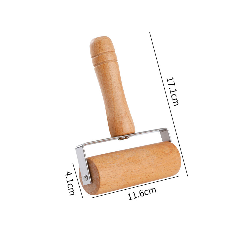 Wooden Handle Rolling Pin Double Head Solid Wood Roller for Dumpling Wrapper Beech Wood Rolling Pin Baking Tool