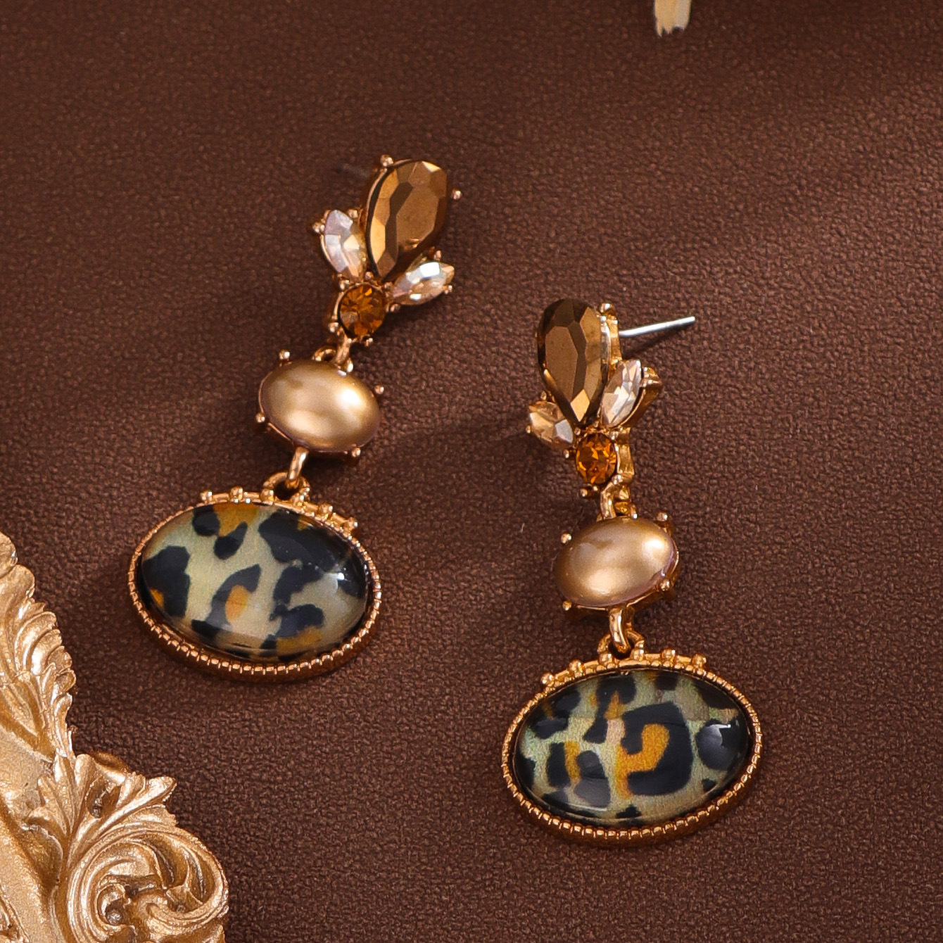 Original Design Wind Accessories Vintage Style Gemstone Earrings Women