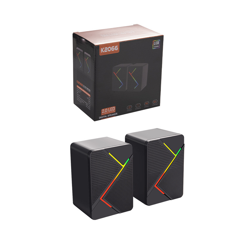 New computer colorful glowing speaker multimedia desktop game mini wired USB desktop small speaker