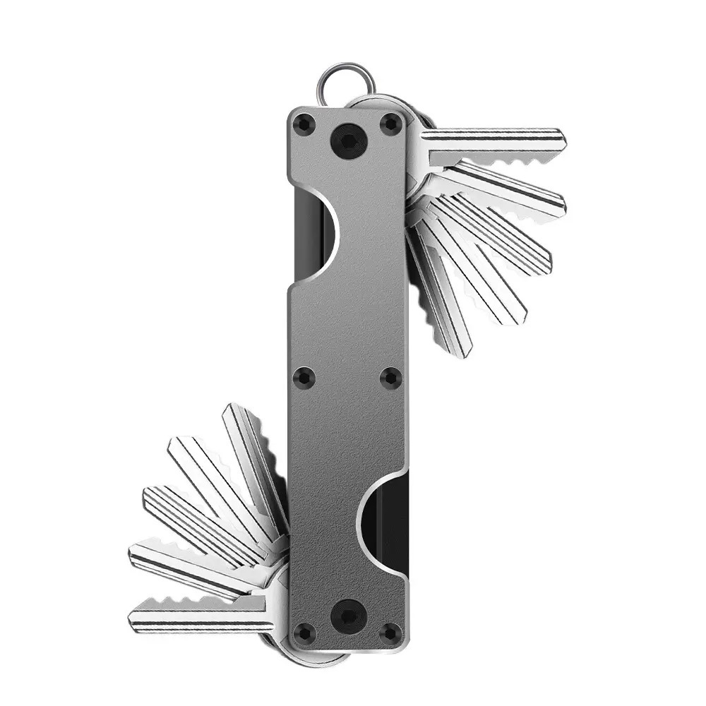 New Double-head Metal Key Ring Aluminum Alloy Multi-key Organizer Can Hold 2-6 Keys