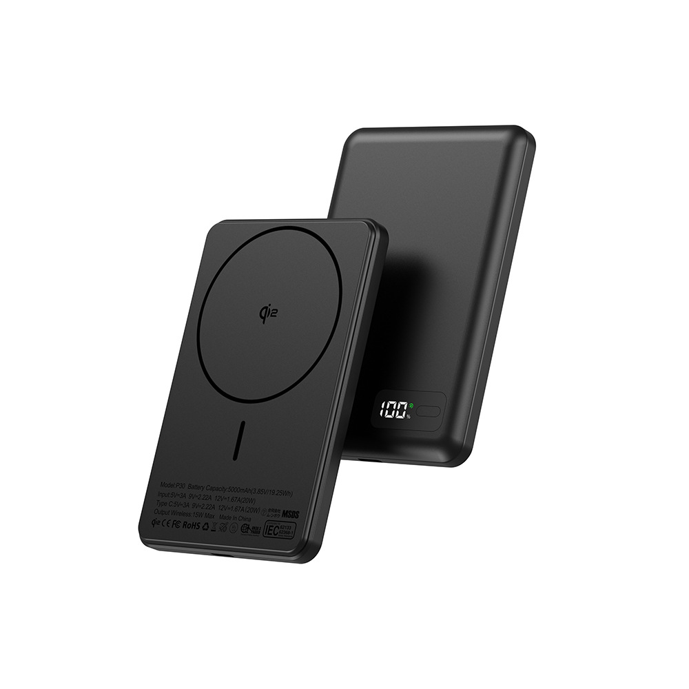 Qi2 certified ultra-thin magnetic wireless power bank 5000 10000mAh charging bank 20W wired CCC fast charging