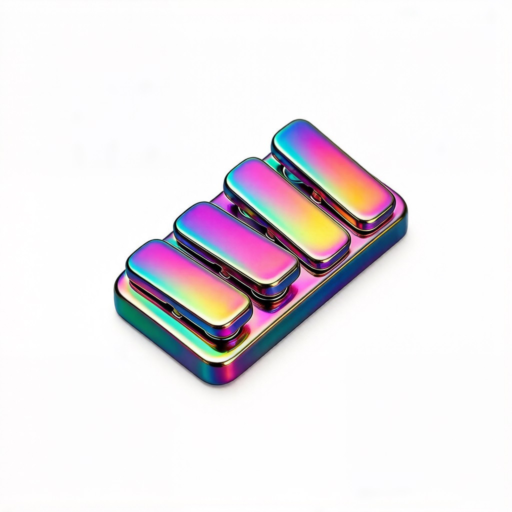 Magnetic Mini Seesaw Handheld Zinc Alloy Piano Press Sound Coin Push Card Decompression Toy