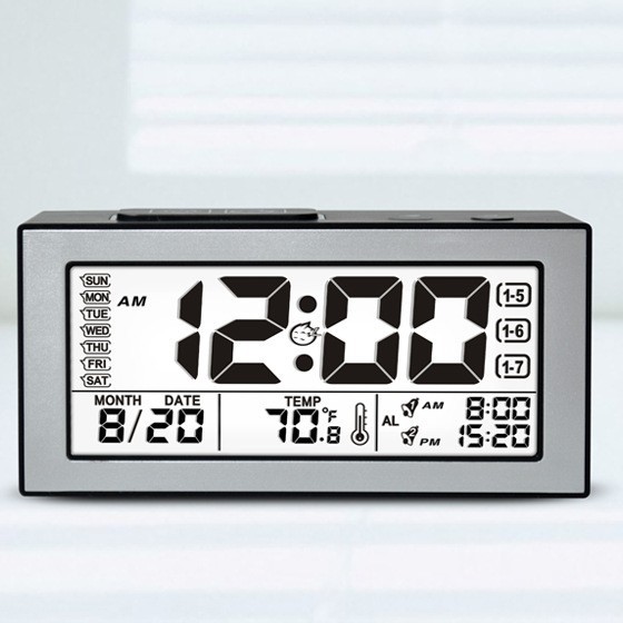 2025 New Electronic LCD Digital Alarm Clock Perpetual Calendar Desk Clock Desktop Living Room Smart Clock