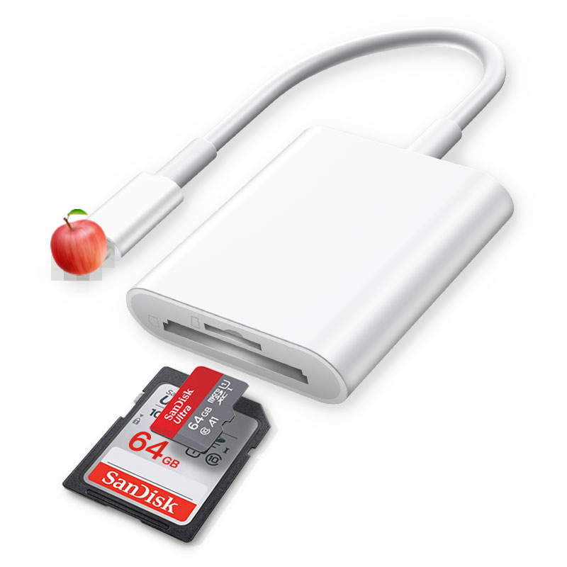 Applicable for Apple Phone Card Reader SD TF 2-in-1 Universal Converter Camera Tablet OTG Cable