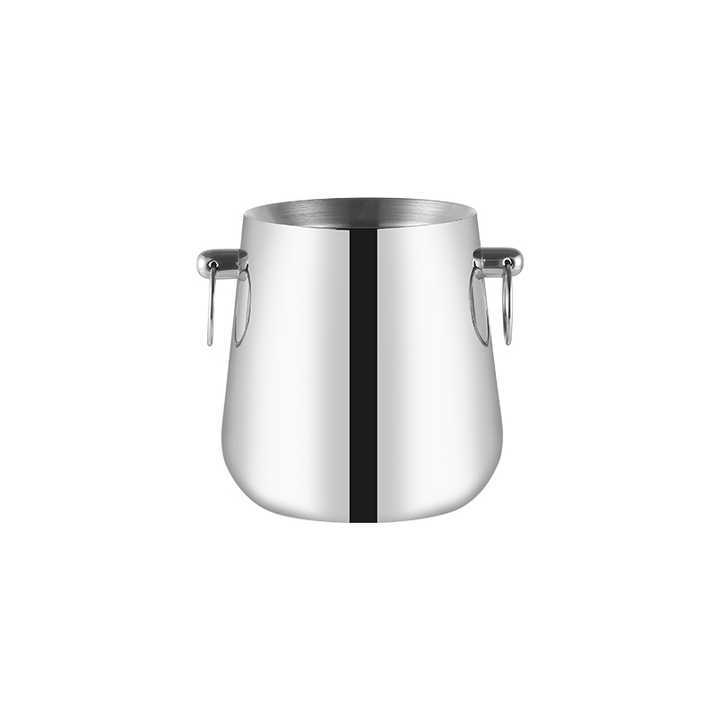 Stainless steel ice bucket double-layer thickened with handle hotel champagne bucket KTV bar ice bucket red wine bucket ice bucket stand