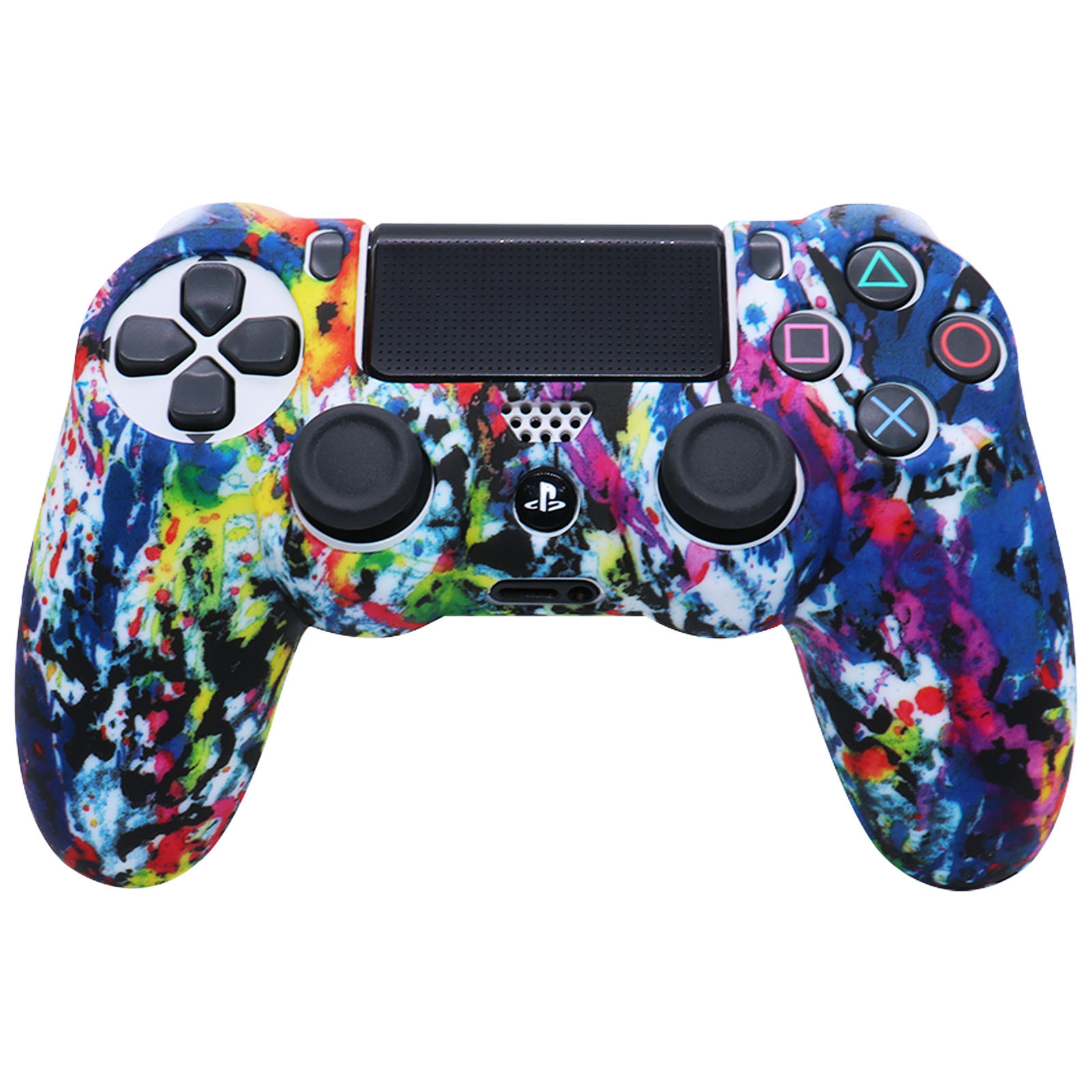 New PS4 silicone case PS4 controller silicone case camouflage silicone case protective case spray paint feel watercolor case