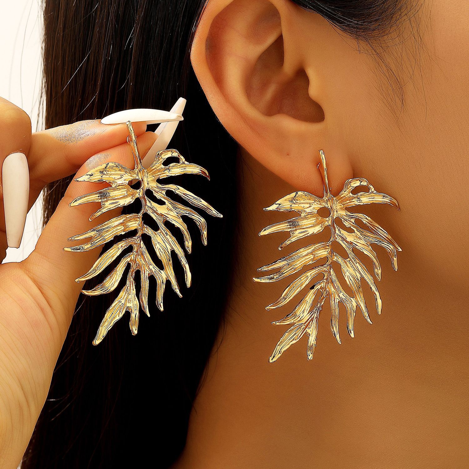 Alloy Earrings Women Leaf Earrings Accessories Earrings Women