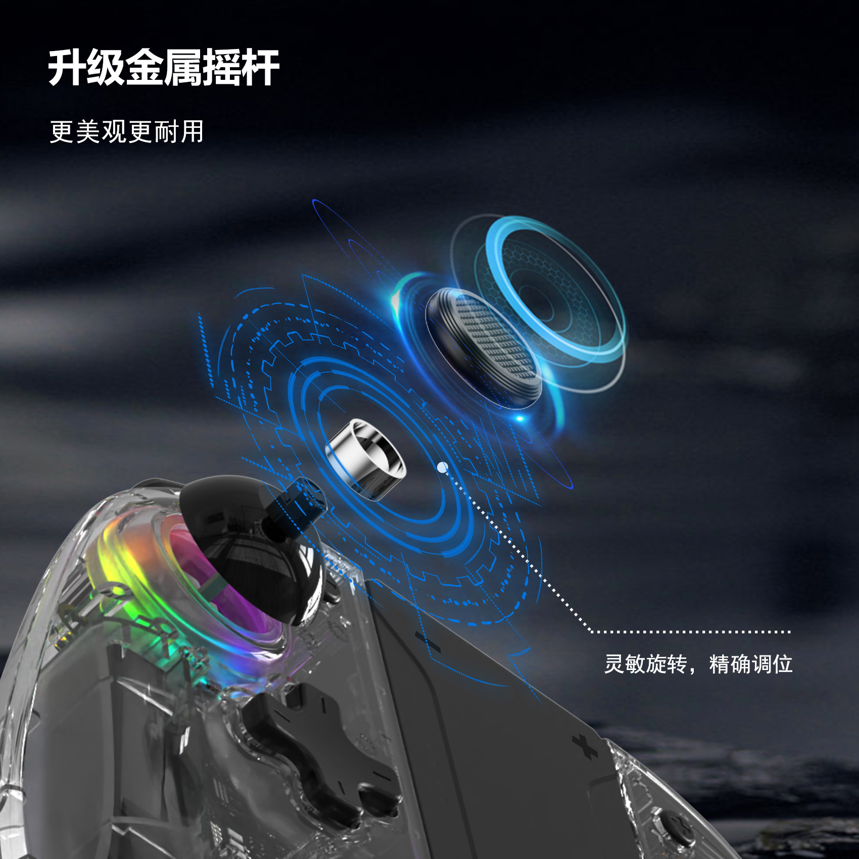 LinYuvo Lianyou switch joy con bluetooth handle colorful RGB rainbow light macro function left and right handle