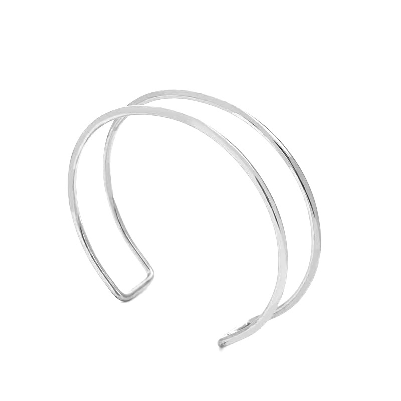 Hollow multi-layer cross exaggerated arm ring open adjustable bracelet