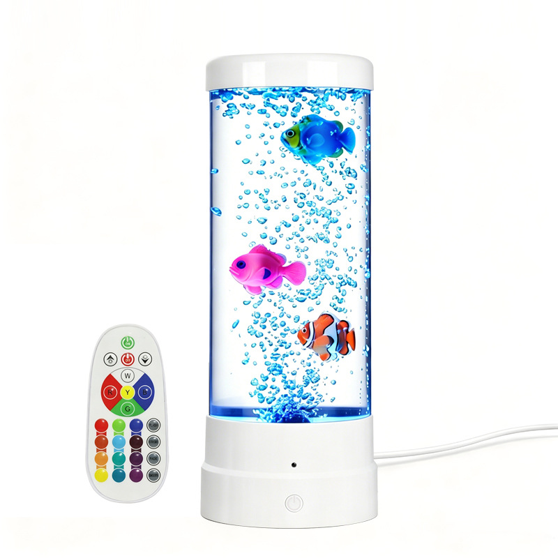 Simulated LED bubble fish colorful bubble fish lamp bedroom atmosphere USB jellyfish night light