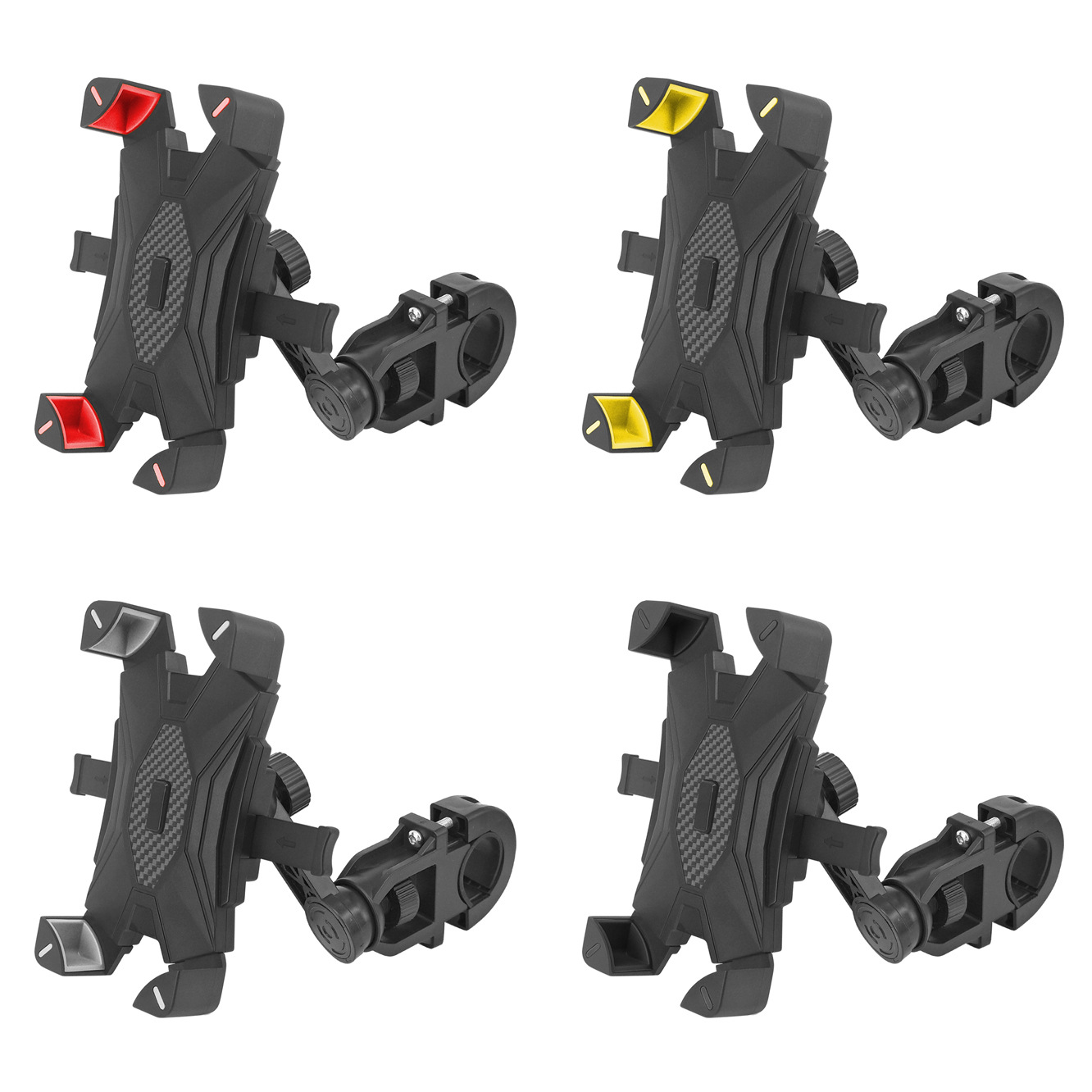 Rider running errands electric motorcycle phone holder delivery bike phone mount car anti-shake navigation holder