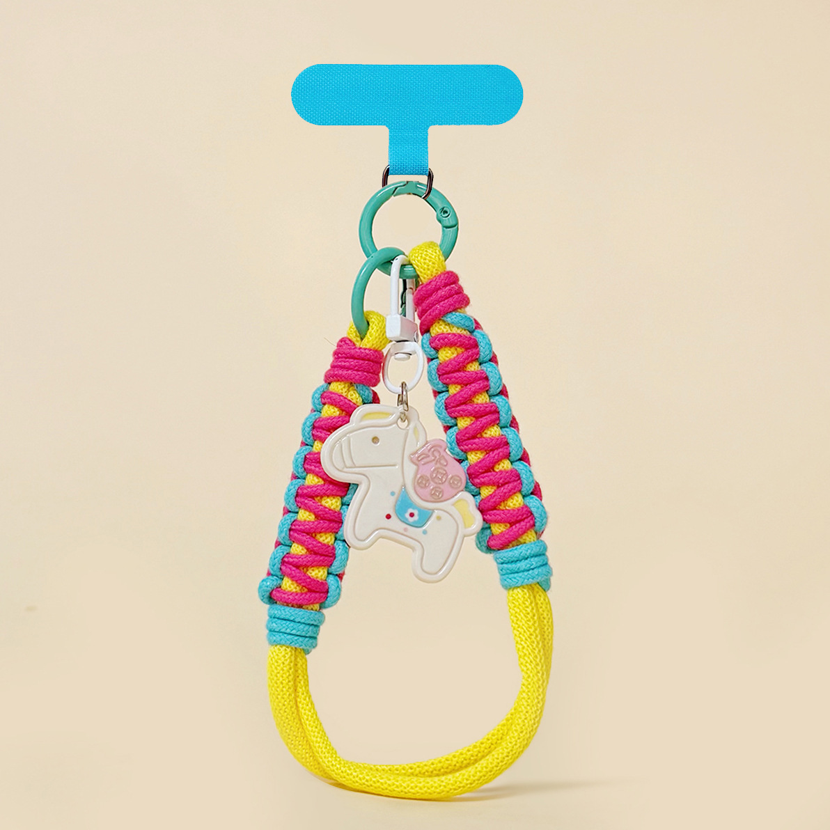 Phone Lanyard Contrast Color Short Universal Phone Case Pendant Anti-Loss Keychain Hand Strap Cute Lanyard