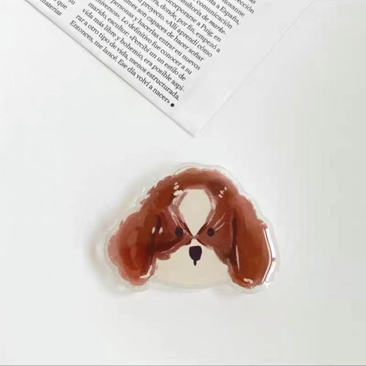 Cartoon Dog Lazy Telescopic Resin Phone Airbag Stand Acrylic Cute Pet