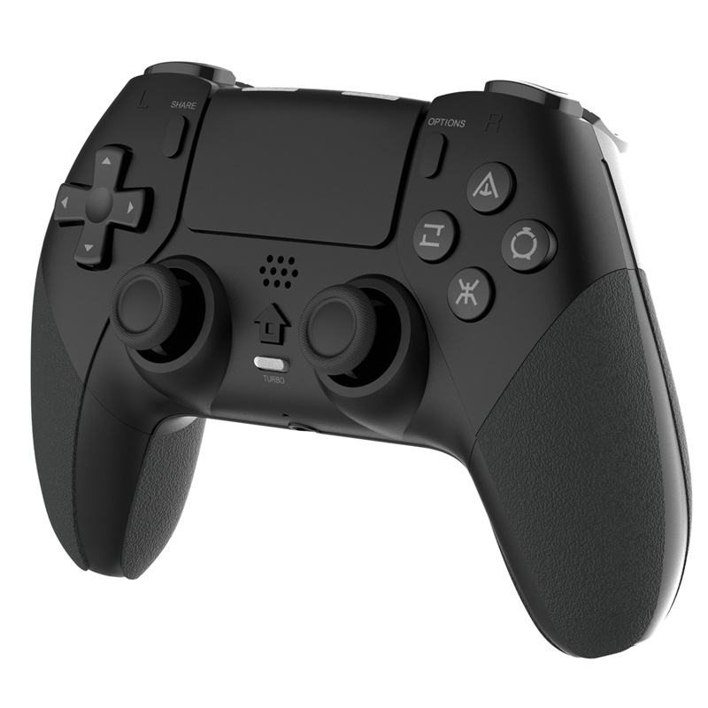 With macro programming P4 wireless Bluetooth game handle P4 handle with motor vibration somatosensory six-axis continuous fire function