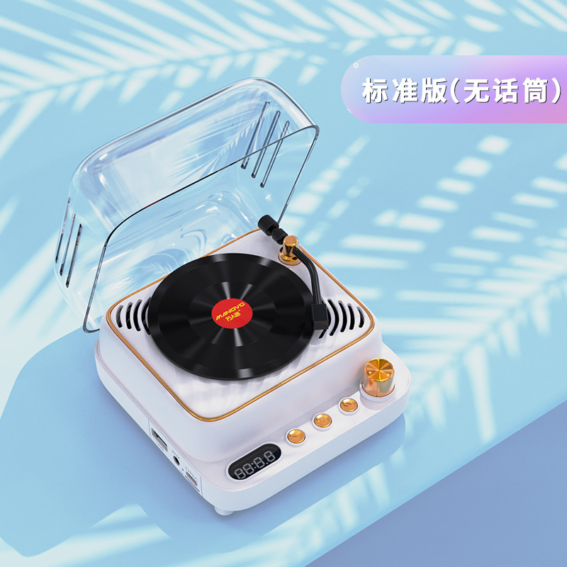 Vinyl Record Player Bluetooth Speaker Mini K Song Birthday Gift for Boys and Girls Mini Bluetooth Speaker