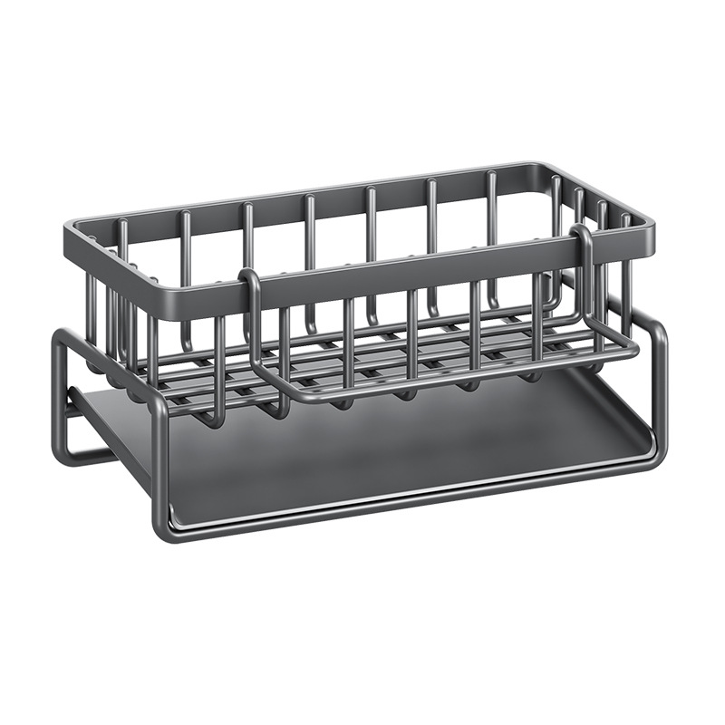 Kitchen sponge rack storage rack dishcloth draining rack no-drilling multifunctional countertop sink rack