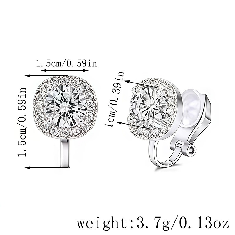 Metal earrings, clip-on earrings for no pierced ears, exquisite ear ornaments