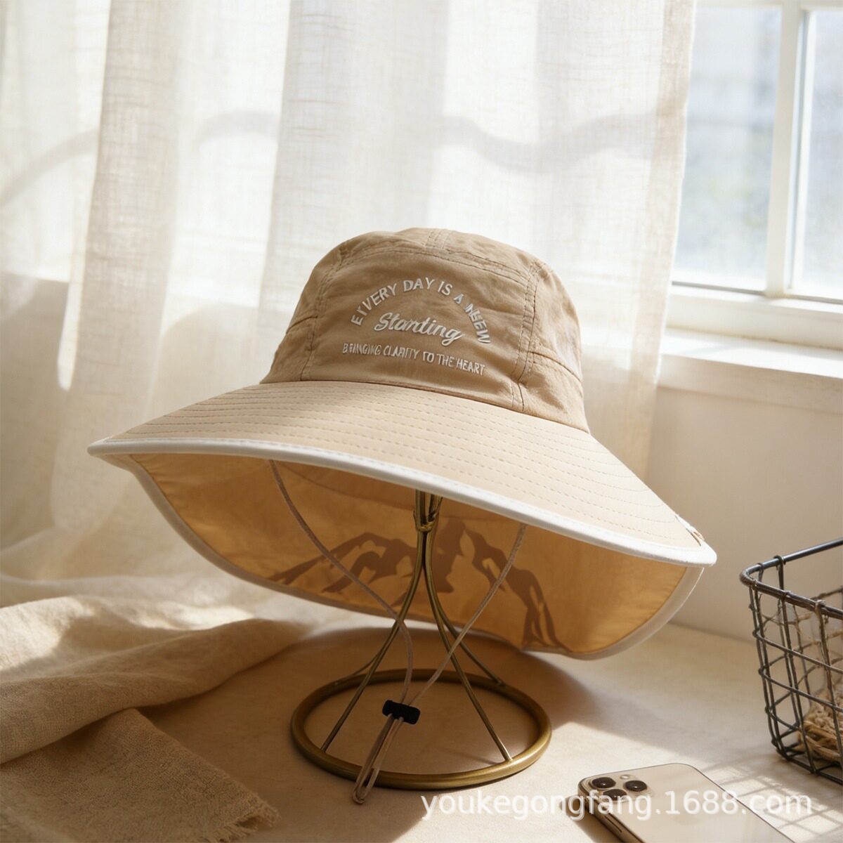 Spring New Children's Hat Girls Outdoor Quick Dry Sun Protection Sun Hat Baby Girl Wide Brim Hollow Top Sun Hat