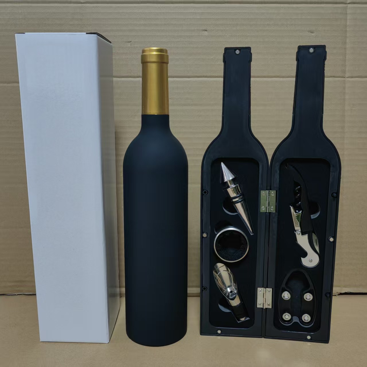 Red Wine Tool Set Gold Head Matte Bright Large Wine Bottle Five-Piece Set Red Wine Tool Box Opener Wine High
