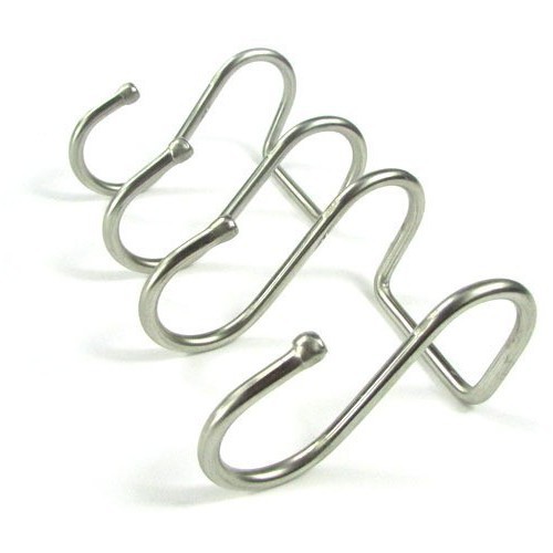 Kitchen and bathroom hook pipe hook S double hook door hook office partition board glass hook universal S hook