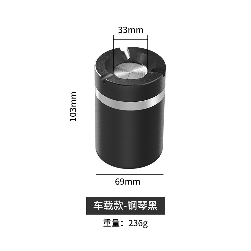 Car Ashtray Anti-Fly Ash Rotating Openable with Lid Car Home Office Desktop