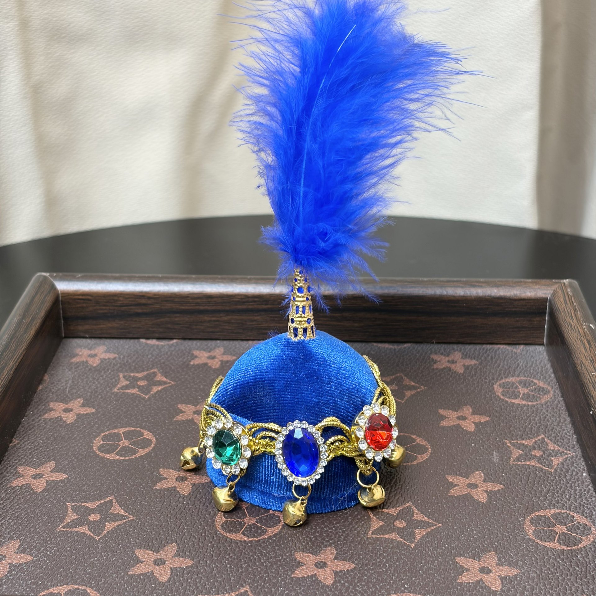 New product Xinjiang lamb hat accessory feather ethnic style diy accessory Xinjiang lamb small flower hat wholesale