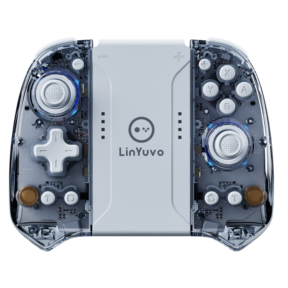 Lianyou switch joy con Hall joystick continuous fire colorful light transparent motion sensing wireless bluetooth game handle