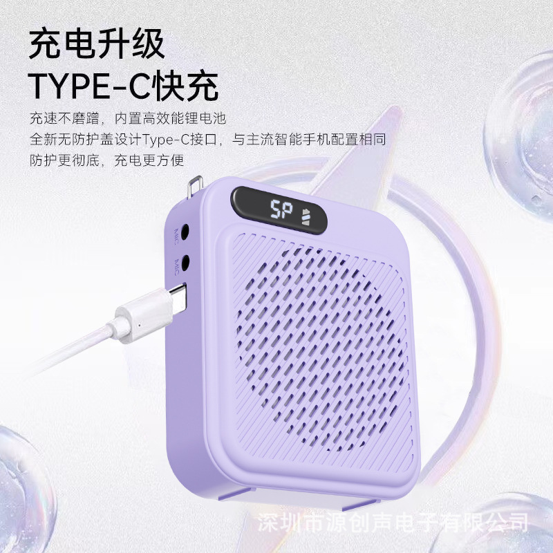 New Dual Mic Teacher Teaching Bee Amplifier Plug-in Card U Disk Bluetooth Player Tour Guide Loudspeaker