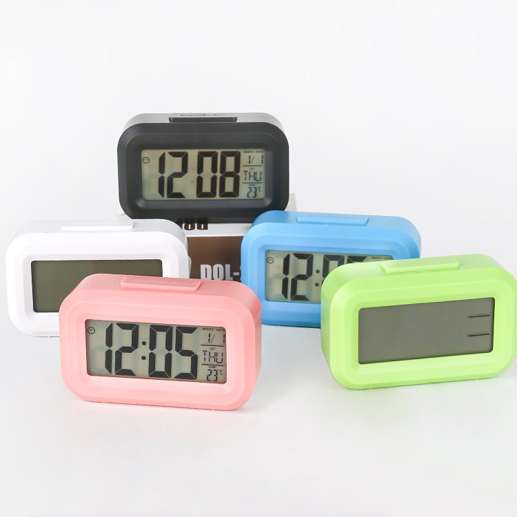 Electronic alarm clock light-sensing alarm clock student special luminous desktop student alarm clock with voice desk clock