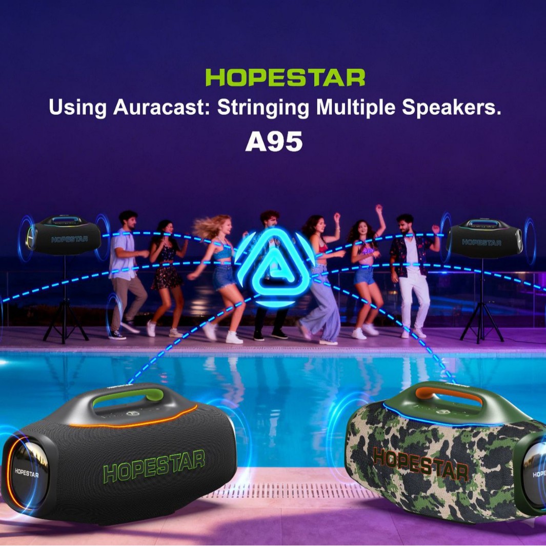 New A95 Bluetooth card 580W with microphone Bluetooth speaker heavy bass subwoofer outdoor party KTV sing guitar