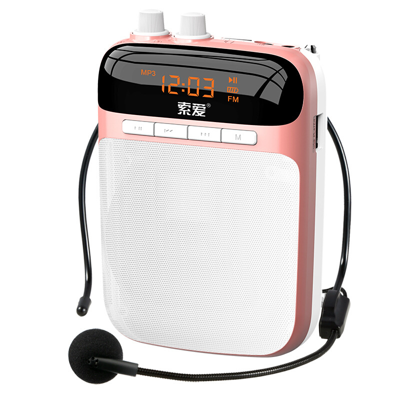 SOAIY S318 Mini Amplifier for Teachers Wireless Headset Microphone Teaching Lecture Loud Speaker