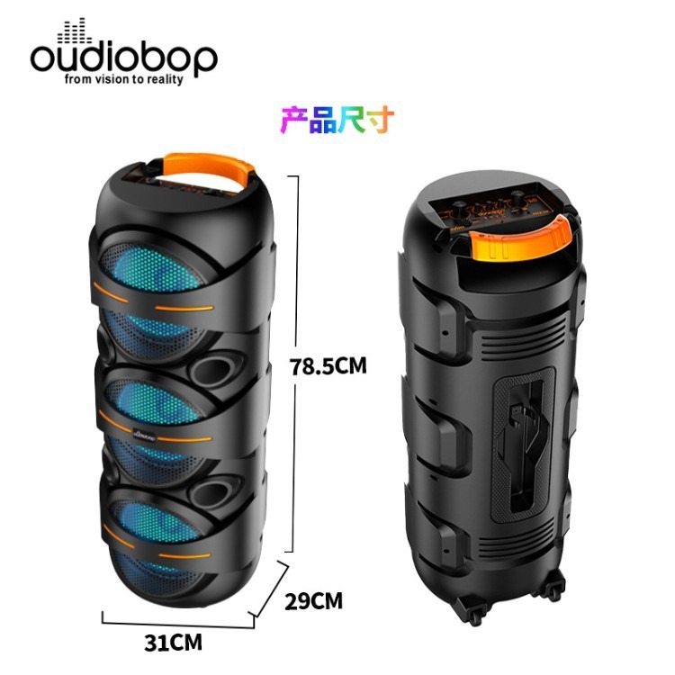 Export Outdoor Dual 12-inch Bluetooth Speaker Loud Volume Portable Square Dance Wireless Mic K Song Speaker
