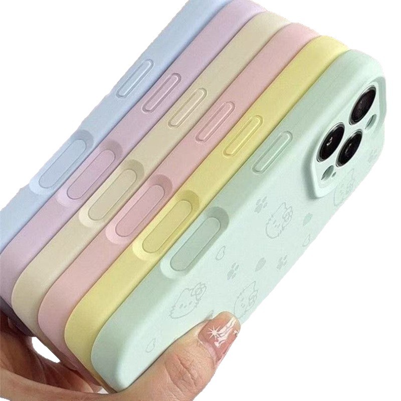 Love cat paw compatible Apple 17 Pro Max phone case 16/15 Plus liquid silicone 14/13 Pro full coverage