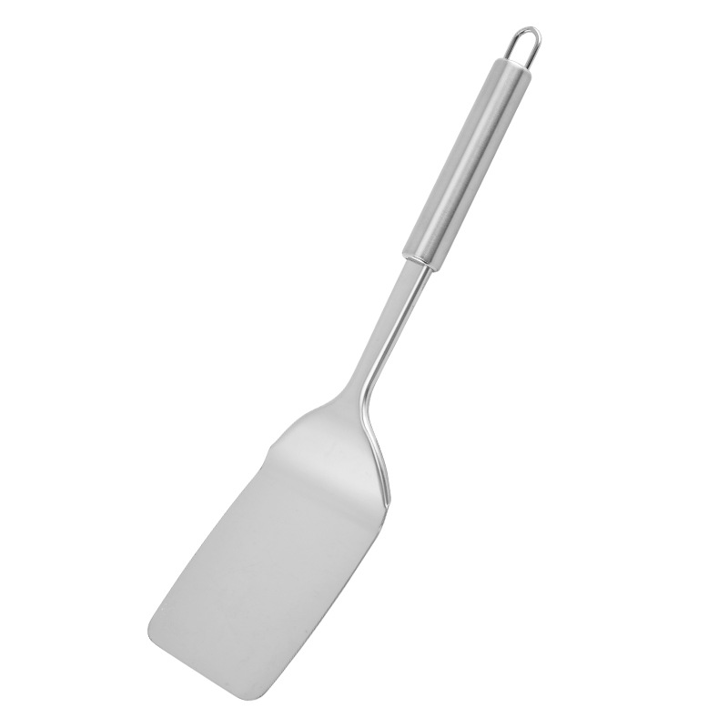 Round handle stainless steel spatula kitchen utensil set kitchen spoon spatula slotted spoon rice spoon meat fork utensil cooking 11-piece set