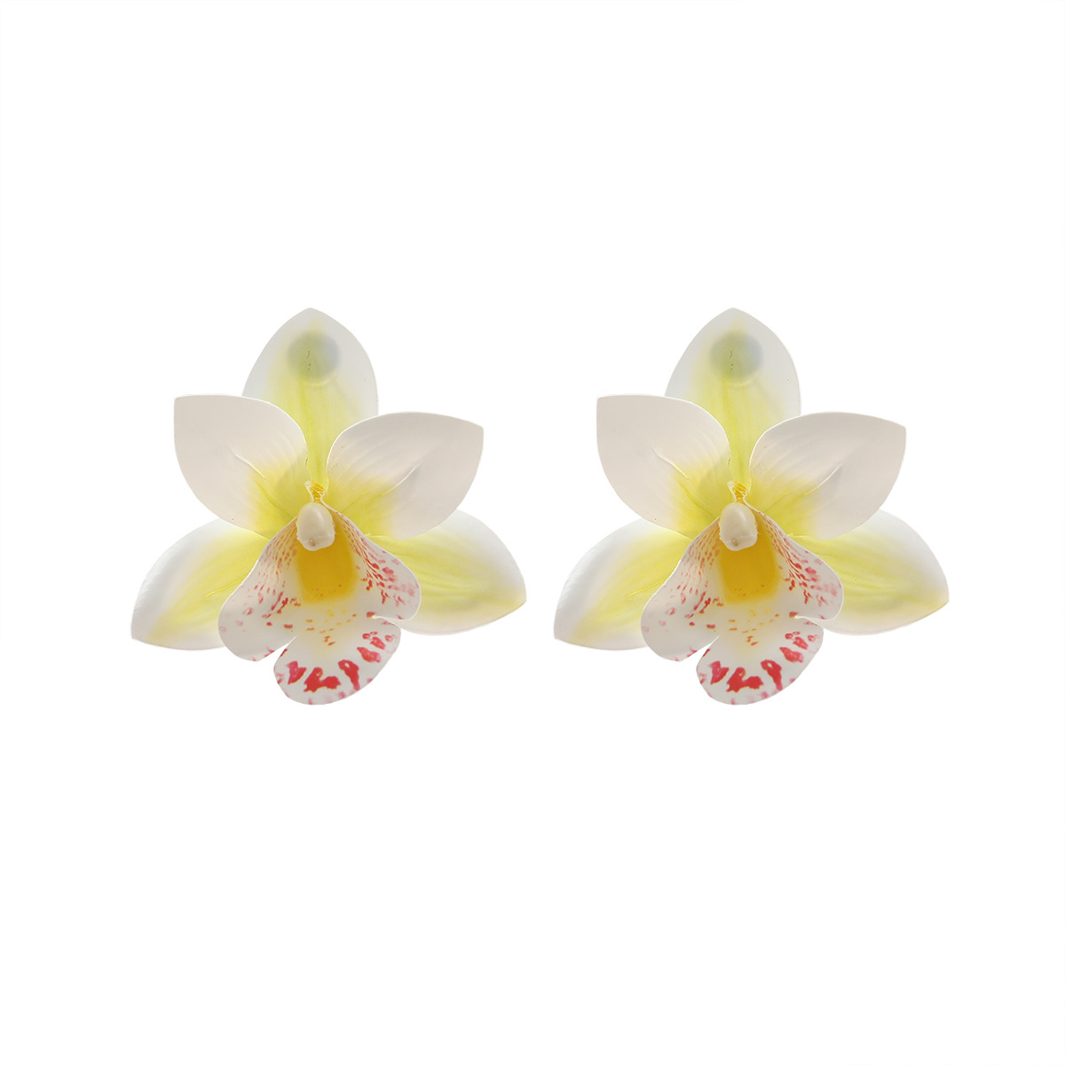 Exaggerated accessories butterfly orchid multi-layer earrings earring large flower summer vacation