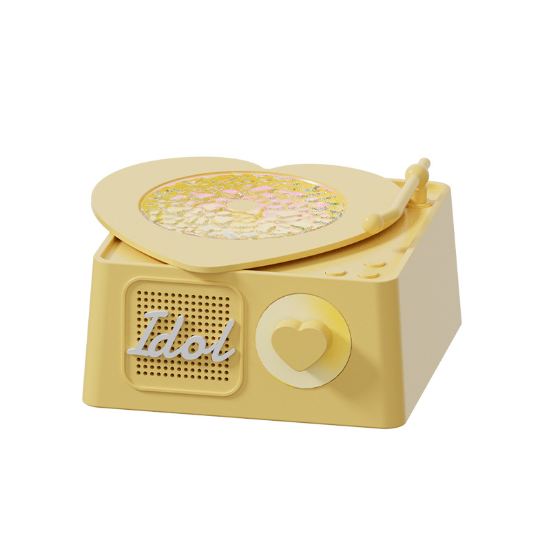 New Water Ripple Bluetooth Speaker Colorful RGB Atmosphere Light Scene Ornament Small Speaker Gift