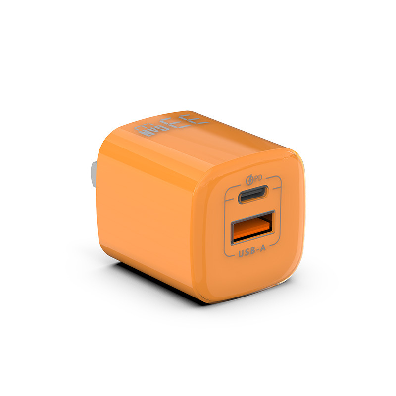 Mini PD33W GaN Charger Dual Port Simultaneous Charging for Apple Huawei 22.5W Fast Charging Head